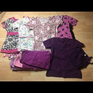 Nurse Scrubs Hello Kitty Koi Spread Good Cheer